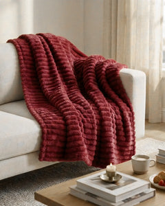 Softnook Fleece Blanket - Limited Edition: Wine Red